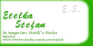 etelka stefan business card